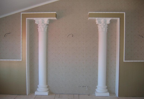 Установленные колонны 